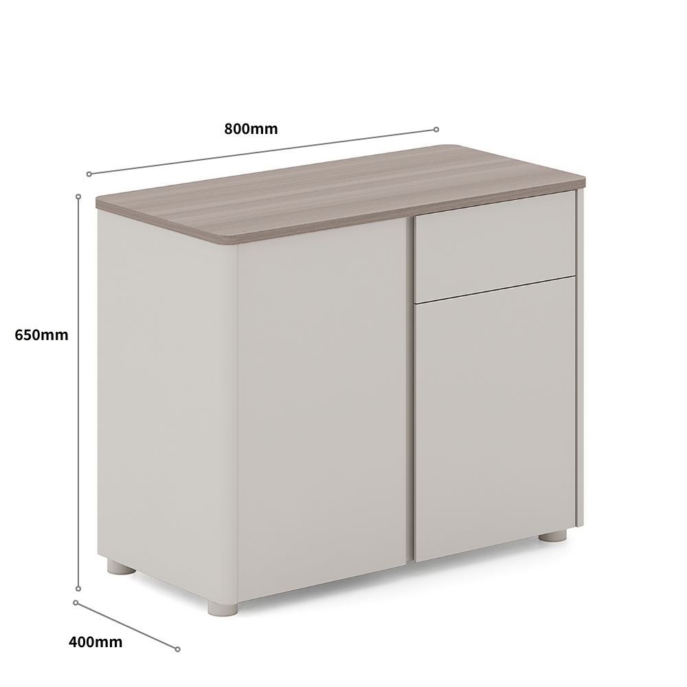 Atoms-A Premium Wooden Office Pantry Low Cabinet Sideboard