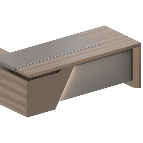 Aura Luxury Wooden Executive Desk with Side Return Cabinet