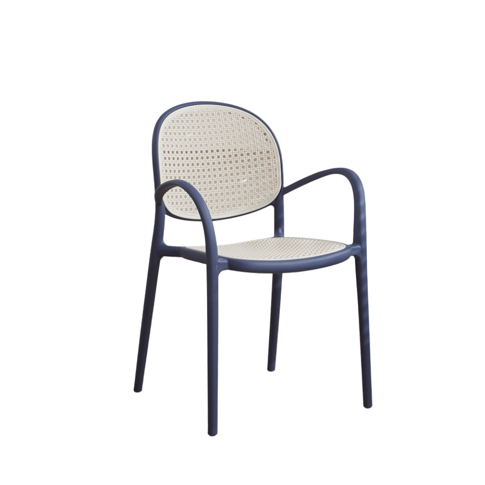 Autumn-B Rattan Woven Outdoor Stackable Plastic Armchair