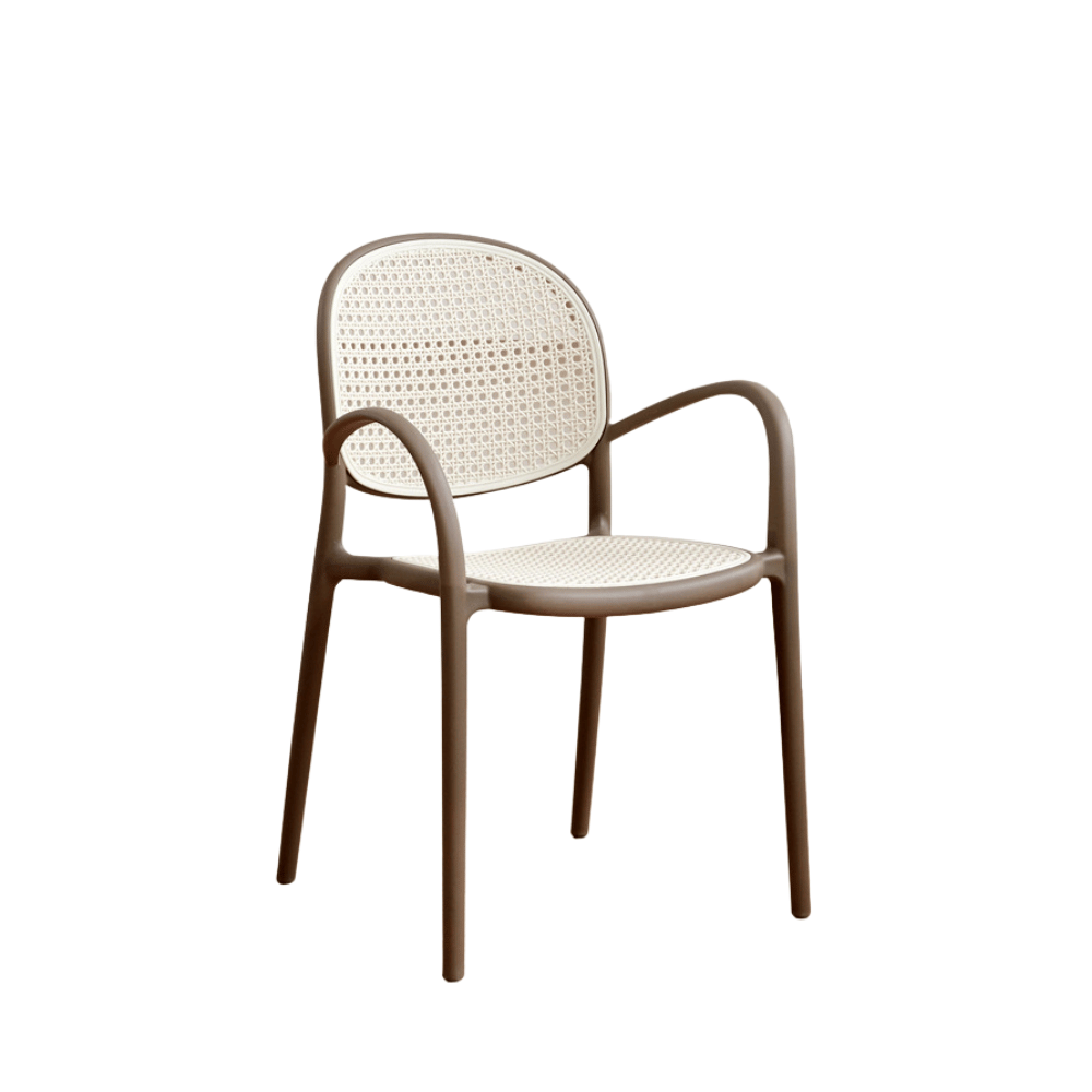 Autumn-B Rattan Woven Outdoor Stackable Plastic Armchair