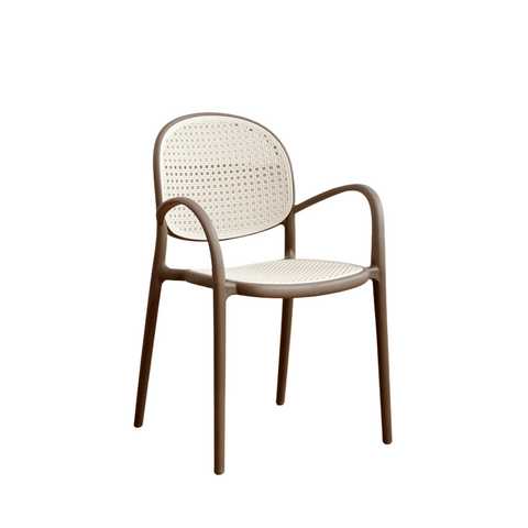 Autumn-B Rattan Woven Outdoor Stackable Plastic Armchair