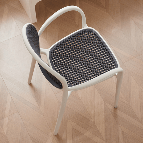 Autumn-B Rattan Woven Outdoor Stackable Plastic Armchair