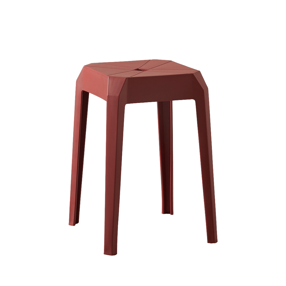 Axis Modern Stackable Plastic Square Stool