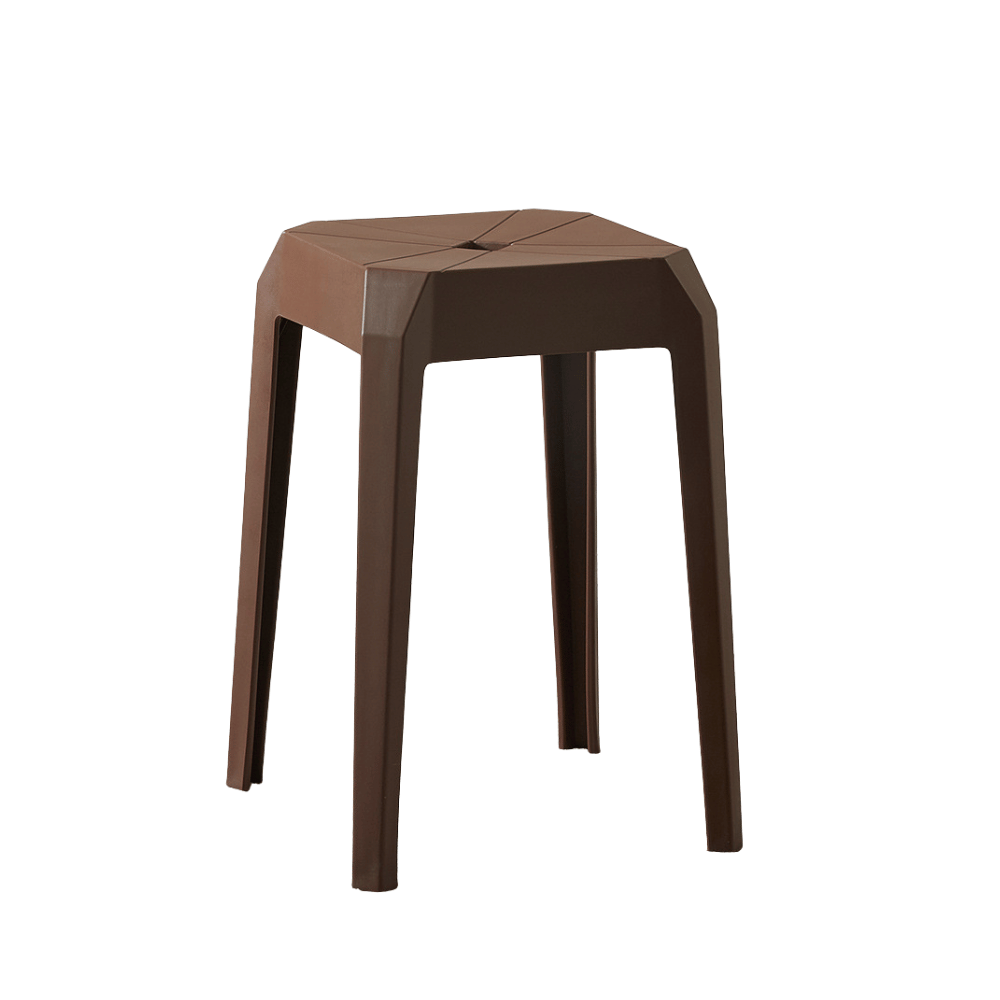 Axis Modern Stackable Plastic Square Stool