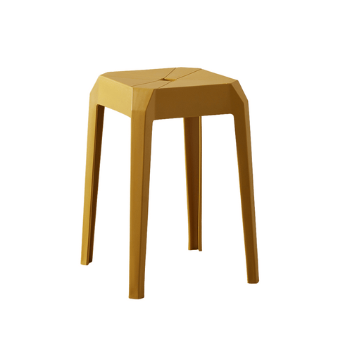 Axis Modern Stackable Plastic Square Stool
