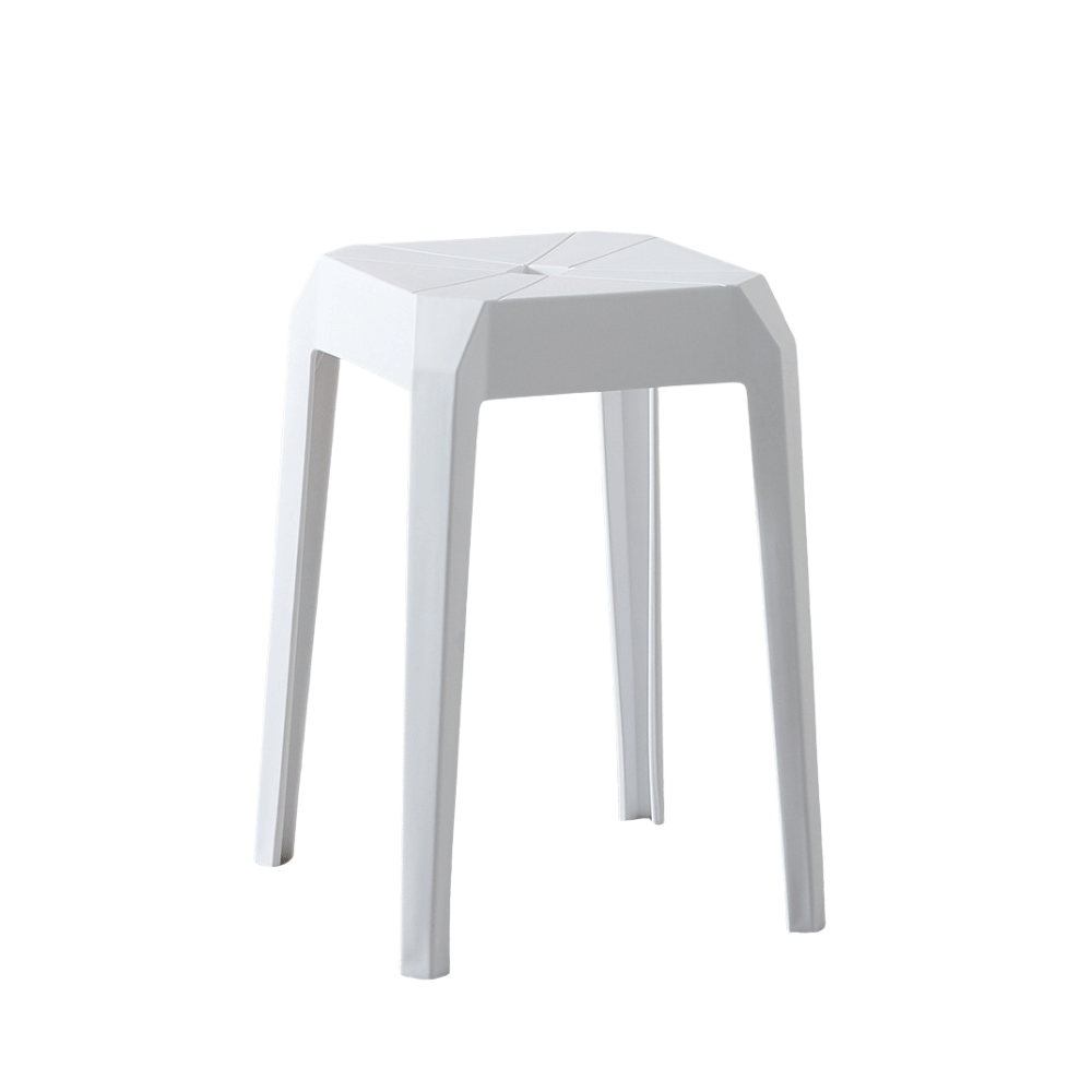 Axis Modern Stackable Plastic Square Stool