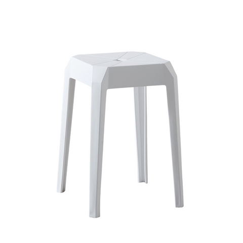 Axis Modern Stackable Plastic Square Stool