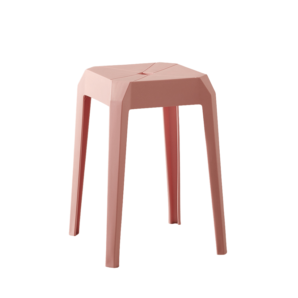 Axis Modern Stackable Plastic Square Stool