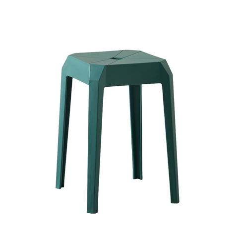 Axis Modern Stackable Plastic Square Stool