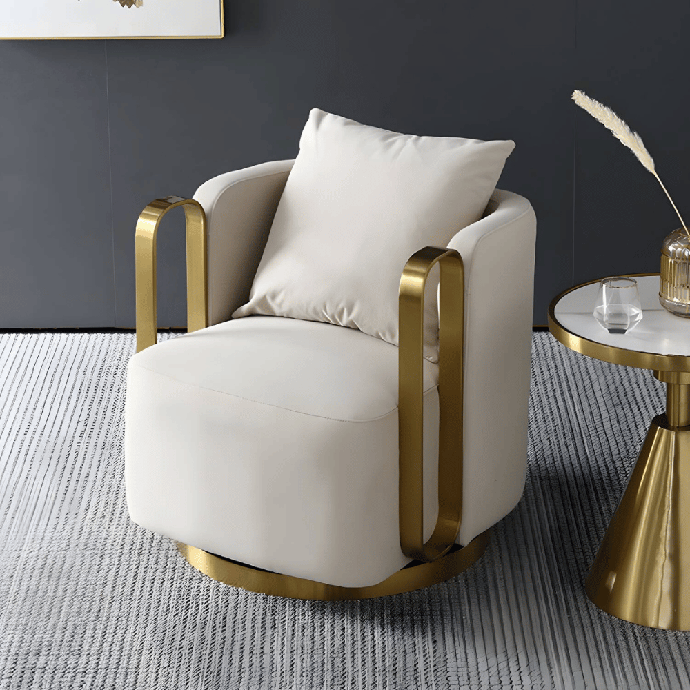 Axle Modern Barrel Swivel Armchair