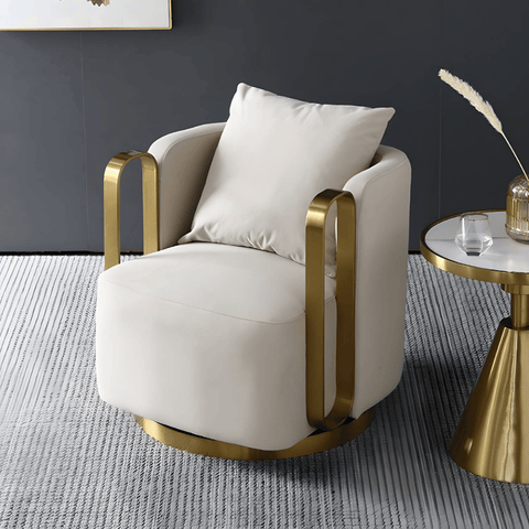 Axle Modern Barrel Swivel Armchair