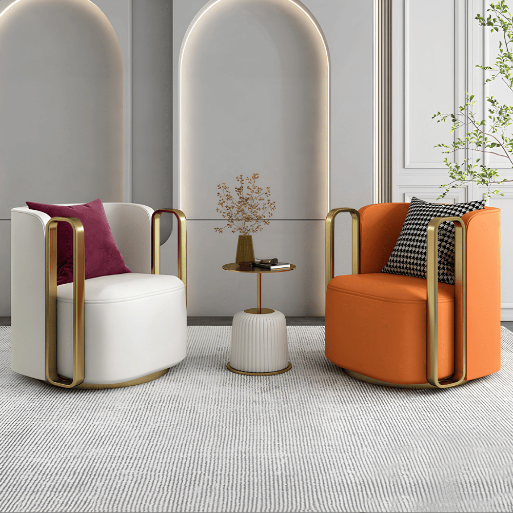 Axle Modern Barrel Swivel Armchair