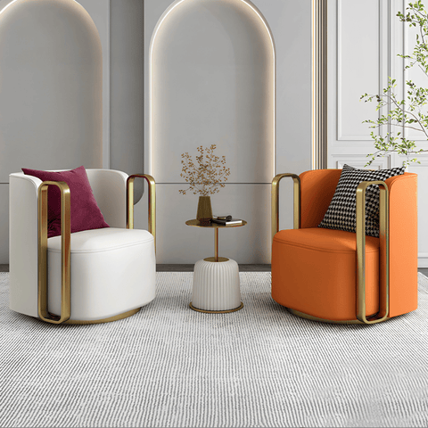 Axle Modern Barrel Swivel Armchair