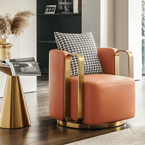 Axle Modern Barrel Swivel Armchair