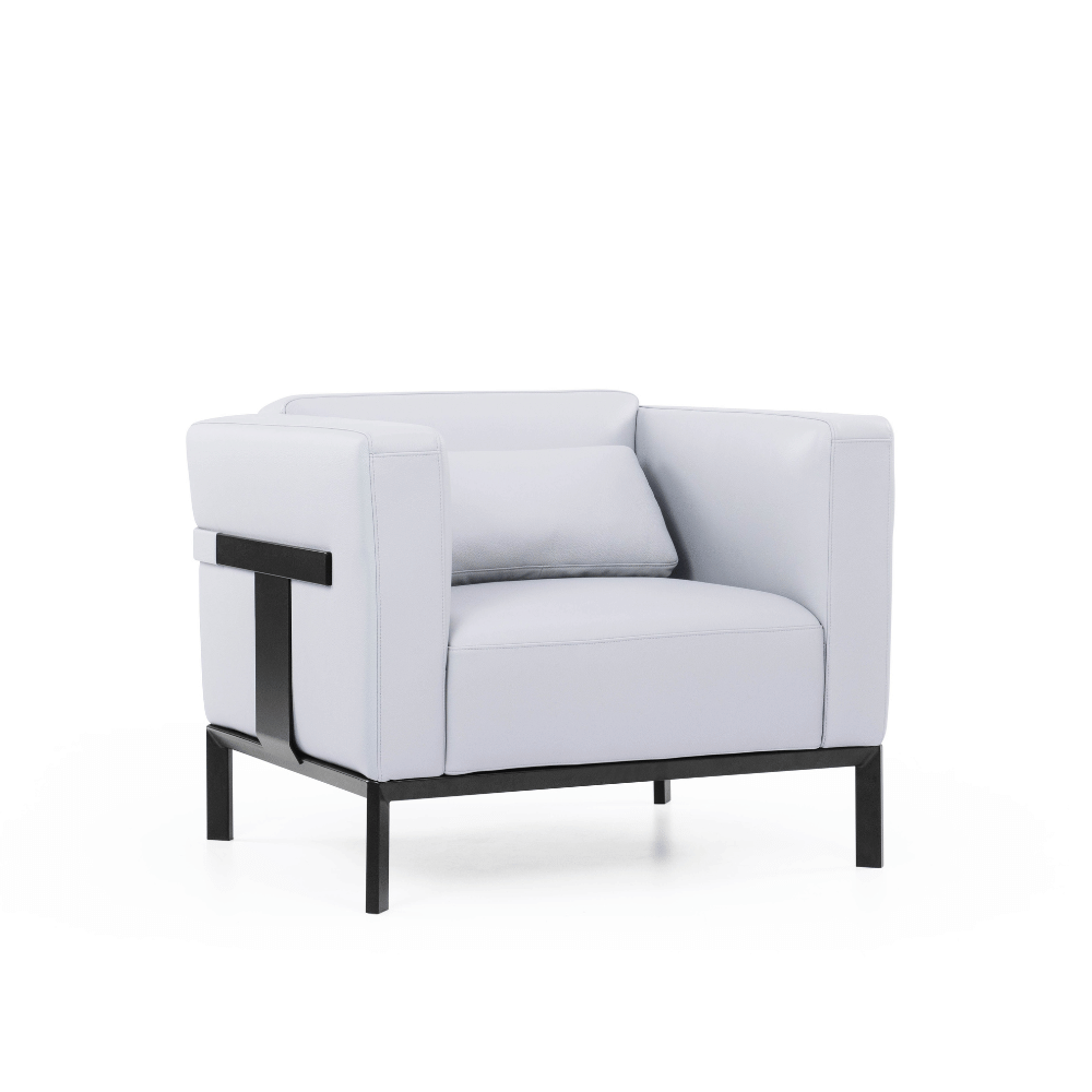 Band Single Seater Modern Office Leather Lounge Sofa