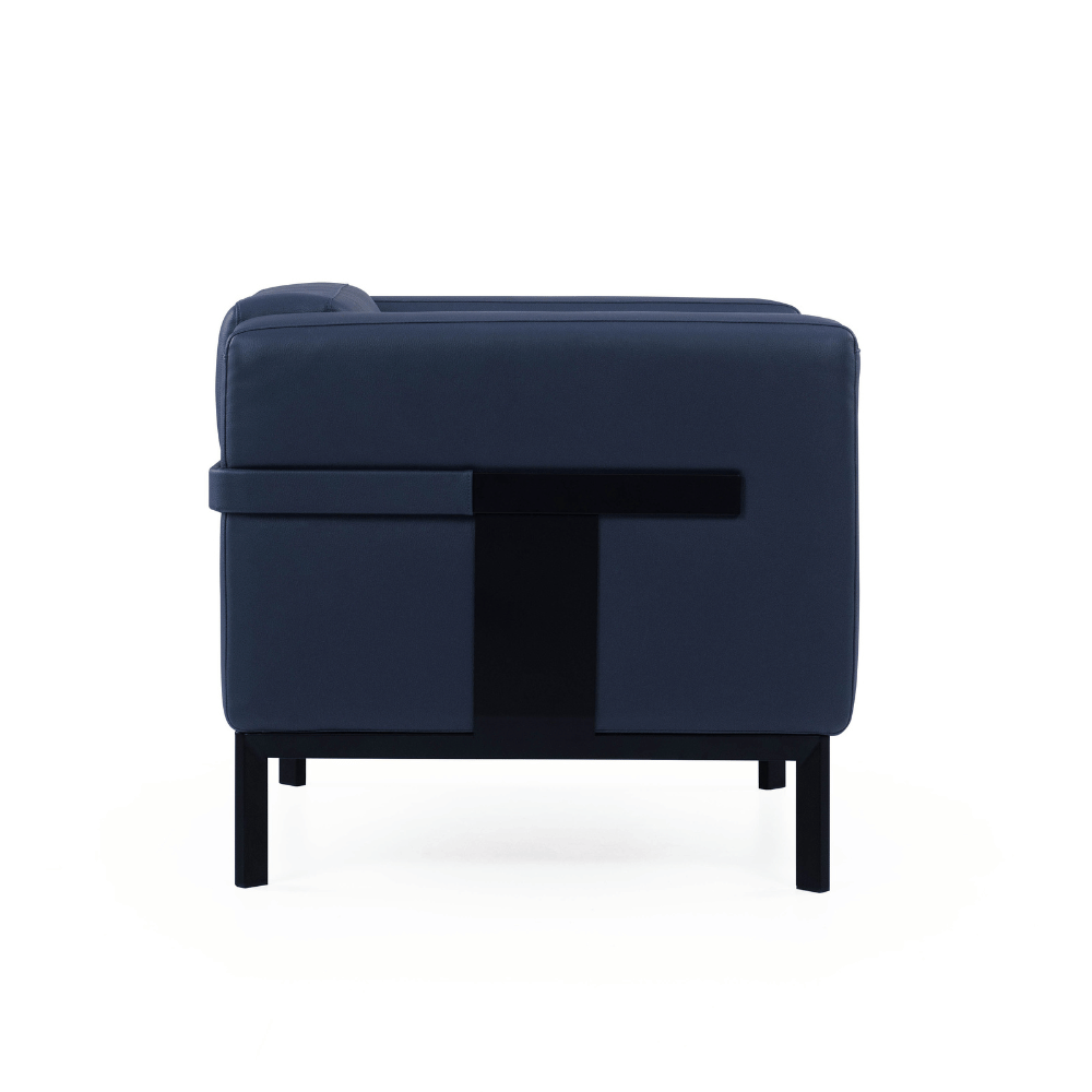 Band Single Seater Modern Office Leather Lounge Sofa