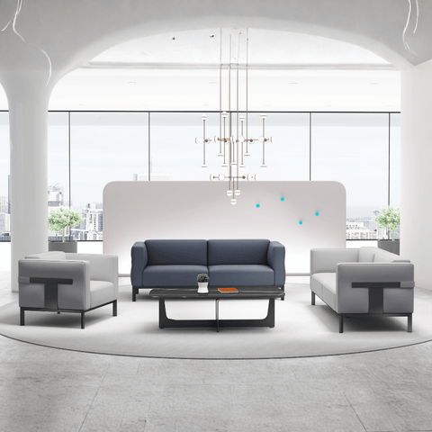 Band Single Seater Modern Office Leather Lounge Sofa