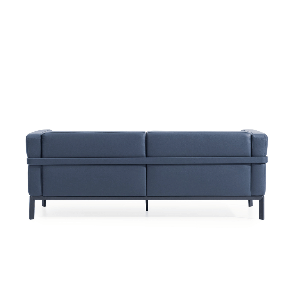 Band Three Seater Modern Office Leather Lounge Sofa