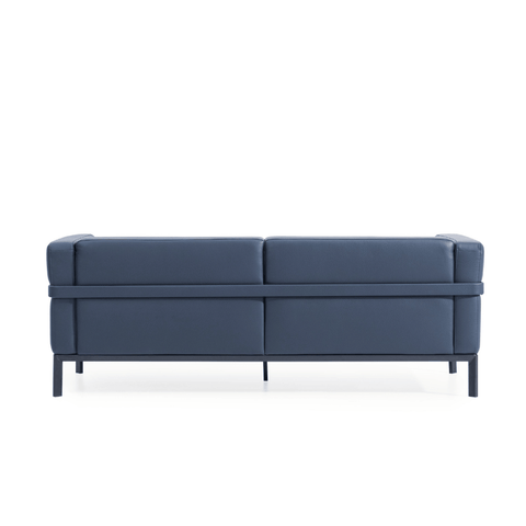 Band Three Seater Modern Office Leather Lounge Sofa