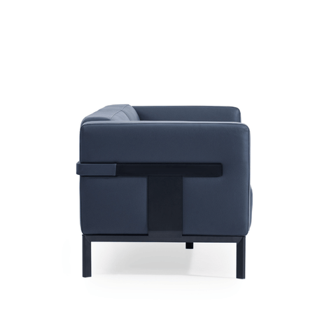 Band Three Seater Modern Office Leather Lounge Sofa