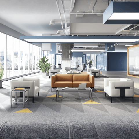 Band Single Seater Modern Office Leather Lounge Sofa