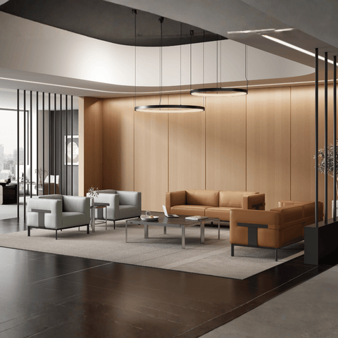 Band Single Seater Modern Office Leather Lounge Sofa