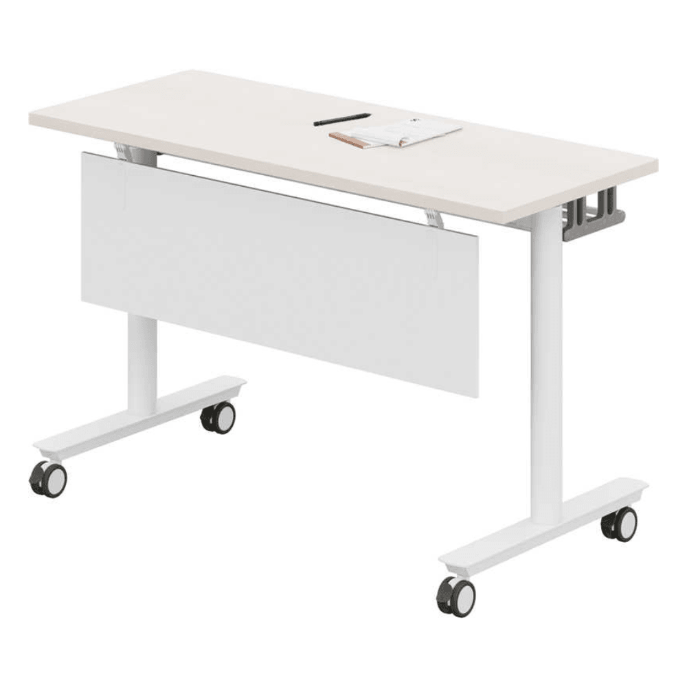 Barkley Foldable Wooden Training Desk with Storage and Wheels - Gavisco Office Furniture