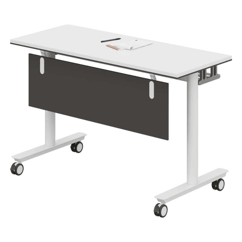 Barkley Foldable Wooden Training Desk with Storage and Wheels - Gavisco Office Furniture