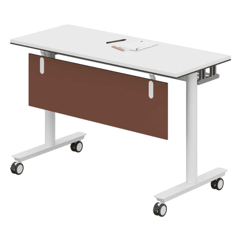 Barkley Foldable Wooden Training Desk with Storage and Wheels - Gavisco Office Furniture