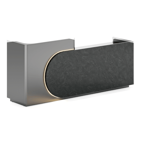 Basalt Modern Luxury Office Reception Counter Desk