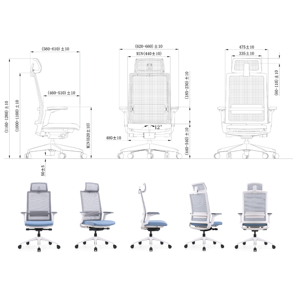 Basto High Back Dynamic Ergonomic Office Chair