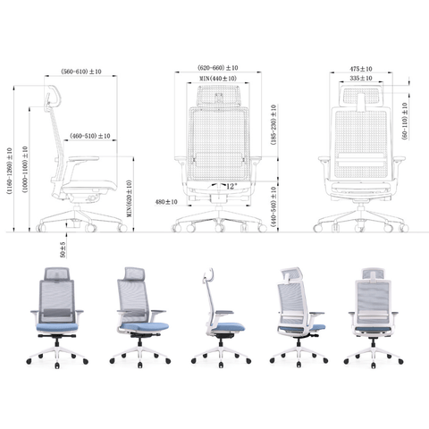 Basto High Back Dynamic Ergonomic Office Chair