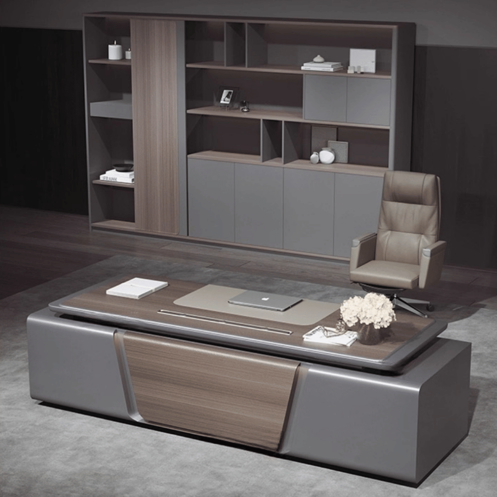 Beckett-E Premium Executive Office Wooden Cabinet Bookshelf