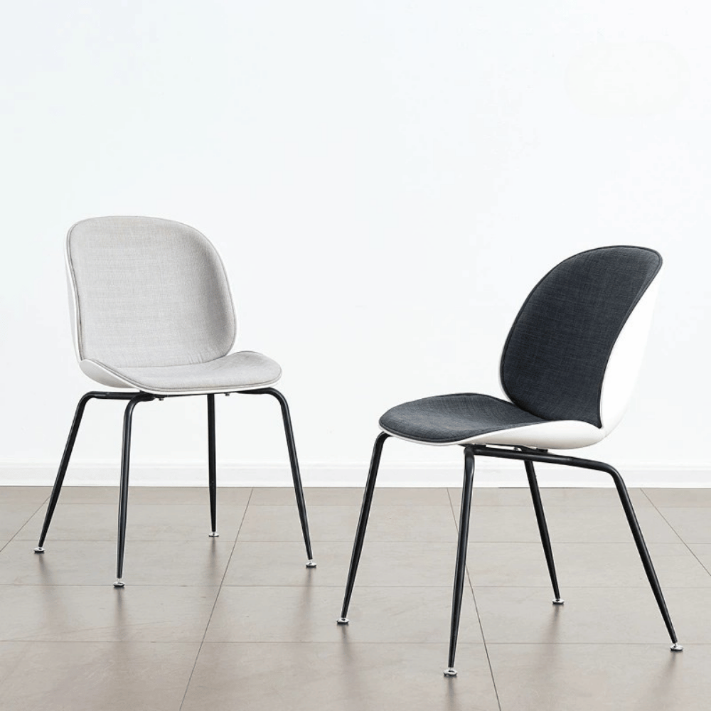 Beetle Modern Fabric Cushion Plastic Dining Chair