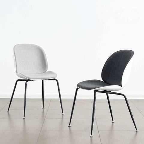 Beetle Modern Fabric Cushion Plastic Dining Chair