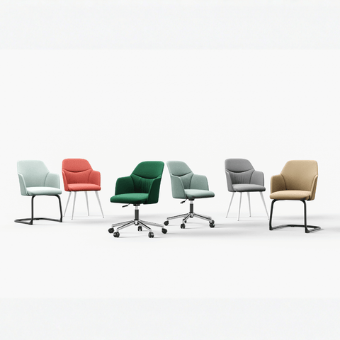 Belle Mid Back Office Fabric Swivel Conference Meeting Chair