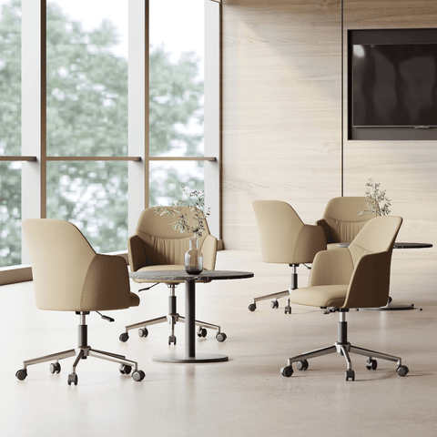Belle Mid Back Office Fabric Swivel Conference Meeting Chair