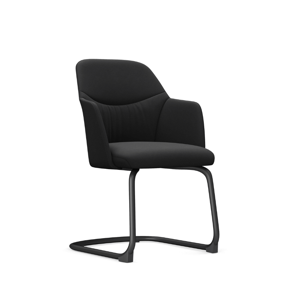 Belle-V Mid Back Office Fabric Conference Meeting Cantilever Chair