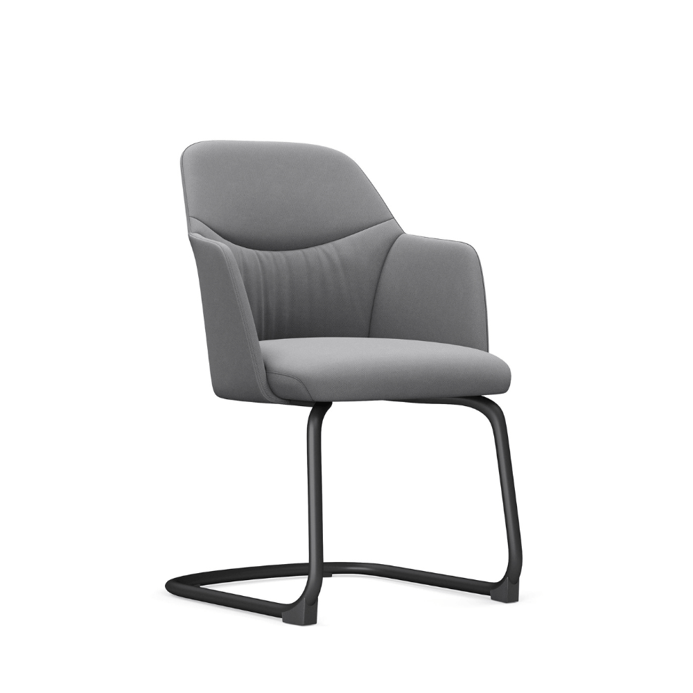 Belle-V Mid Back Office Fabric Conference Meeting Cantilever Chair