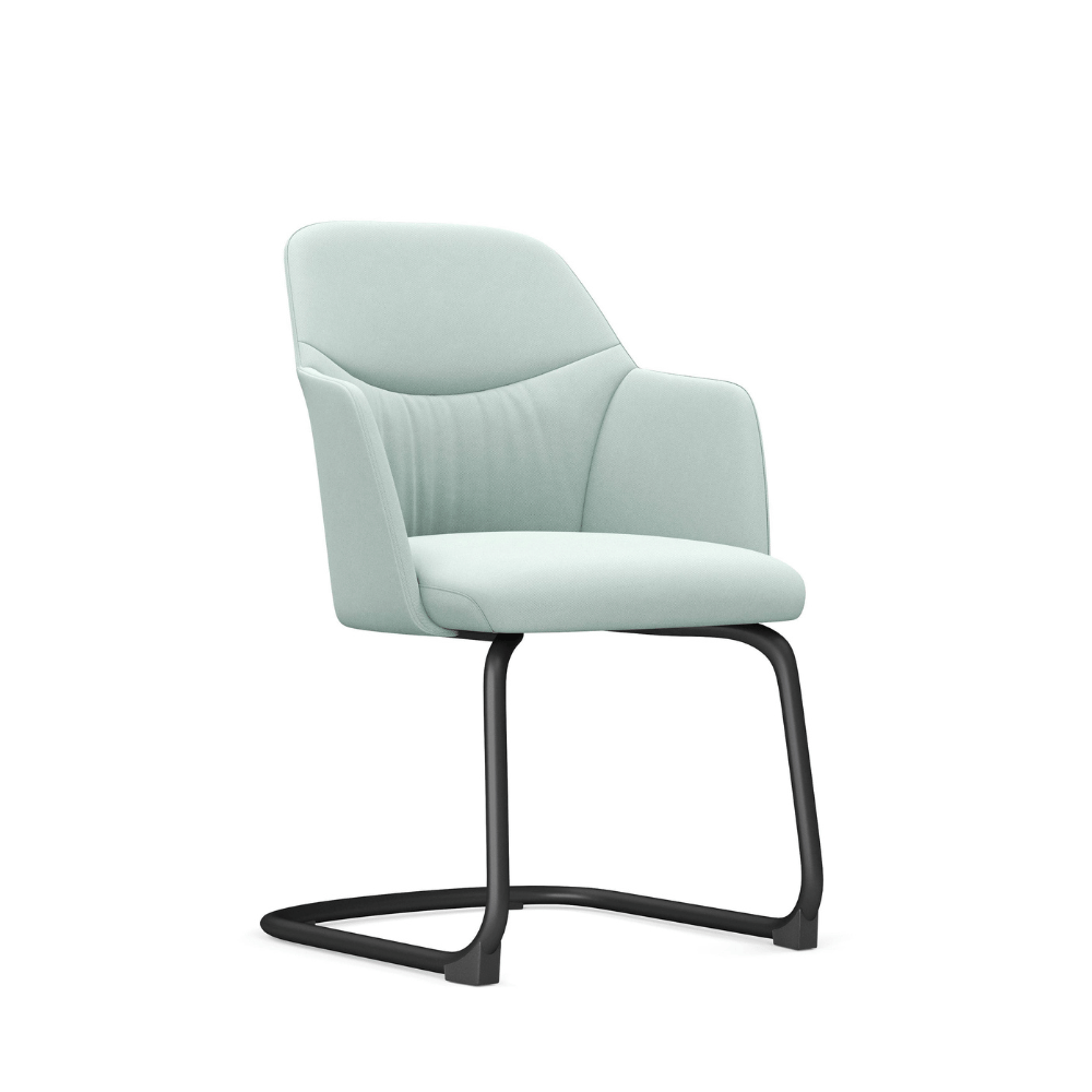 Belle-V Mid Back Office Fabric Conference Meeting Cantilever Chair