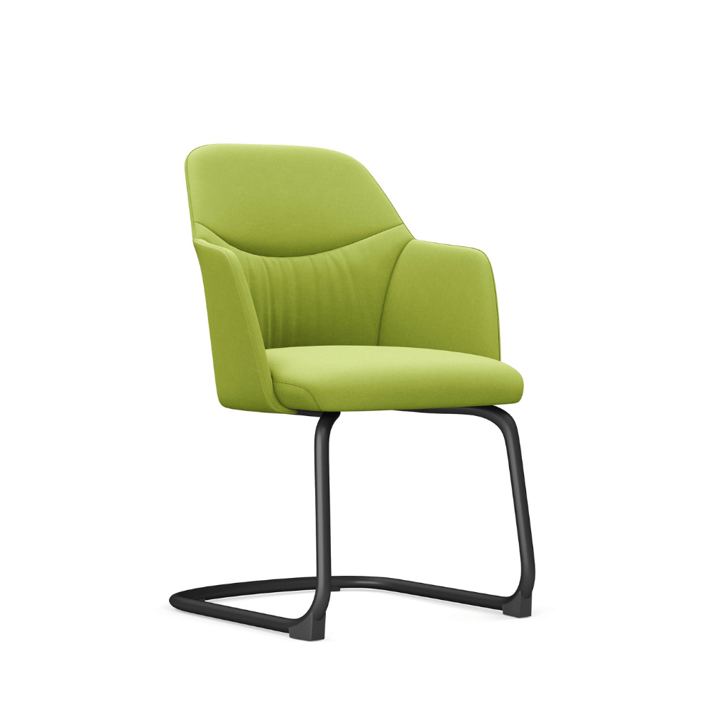 Belle-V Mid Back Office Fabric Conference Meeting Cantilever Chair