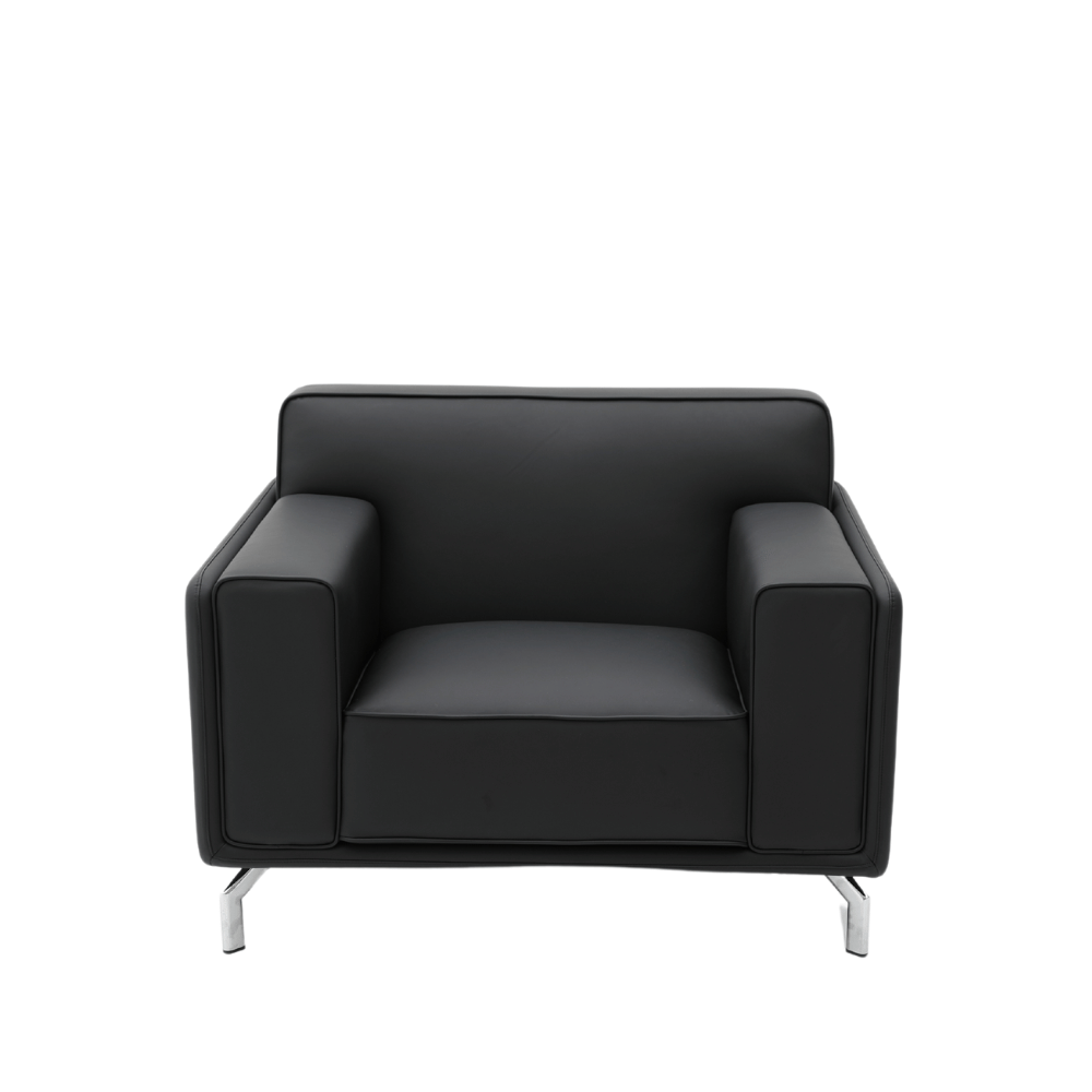 Bellice Single Seater Modern Office Leather Lounge Sofa