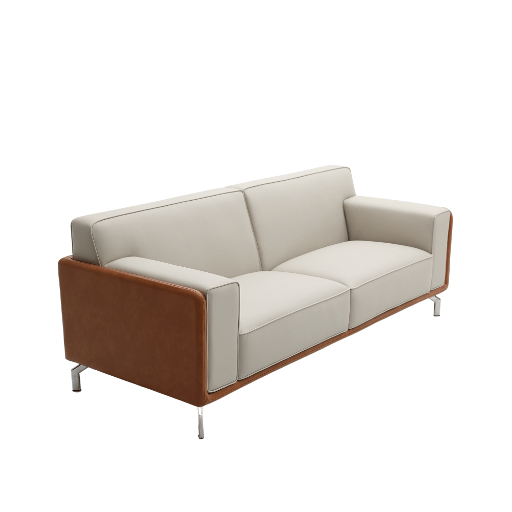 Bellice Three Seater Modern Office Leather Lounge Sofa