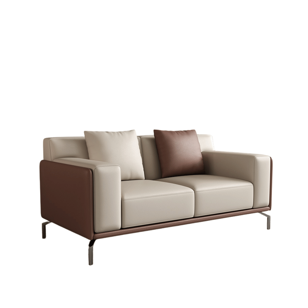 Bellice Two Seater Modern Office Leather Lounge Sofa