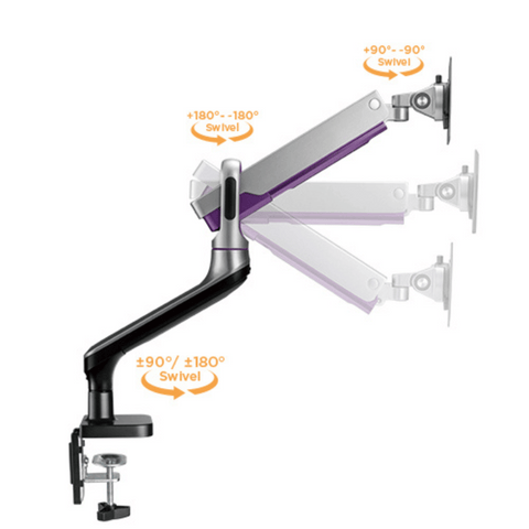 Brateck LDT50-C012 HALO 機械彈簧式顯示器支架