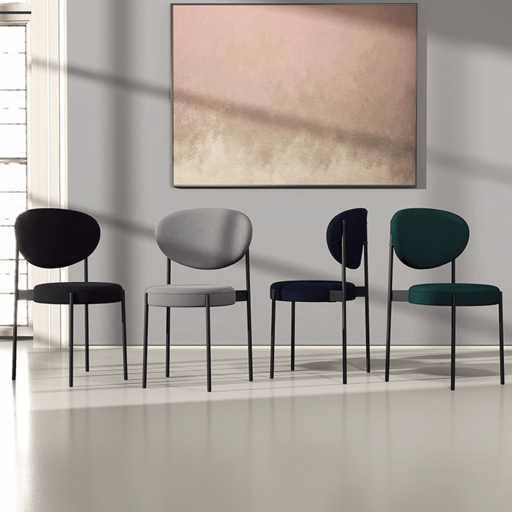 Brio Modern Minimalist Fabric Upholstered Dining Chair