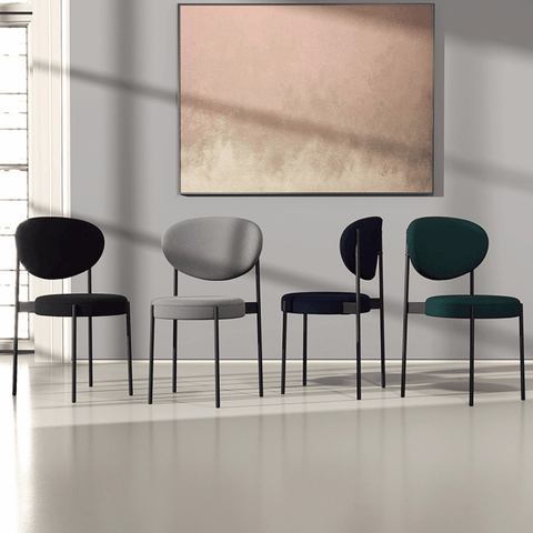 Brio Modern Minimalist Fabric Upholstered Dining Chair
