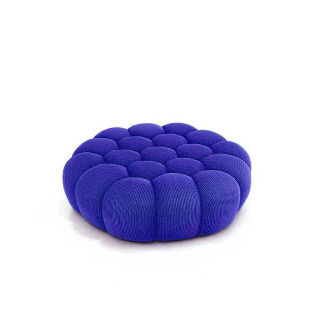 Bubble Designer Fabric Curved Lounge Leisure Sofa Ottoman Pouf