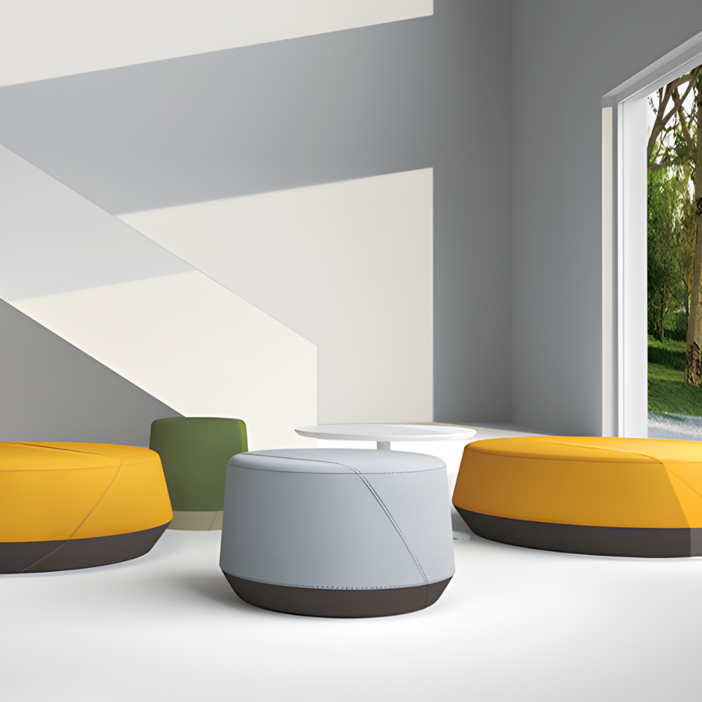 Buono-B Fabric Lounge Sofa Pouf Stool - Gavisco Premium Office Furniture