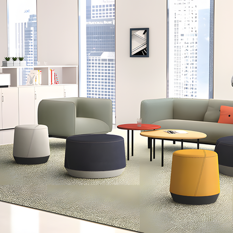 Buono-A Fabric Lounge Sofa Pouf Stool - Gavisco Premium Office Furniture